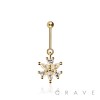 316L SURGICAL STEEL CZ FLORAL MARQUISE FLOWER BURST VERTICAL HELIX STUD